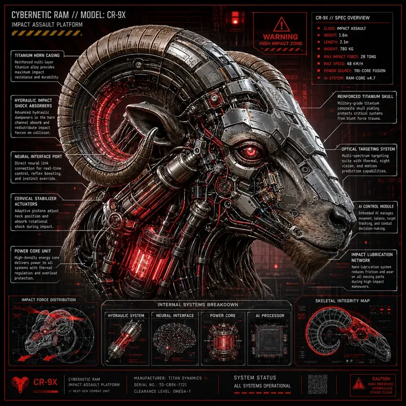 Cybernetic Animal Anatomy Infographics