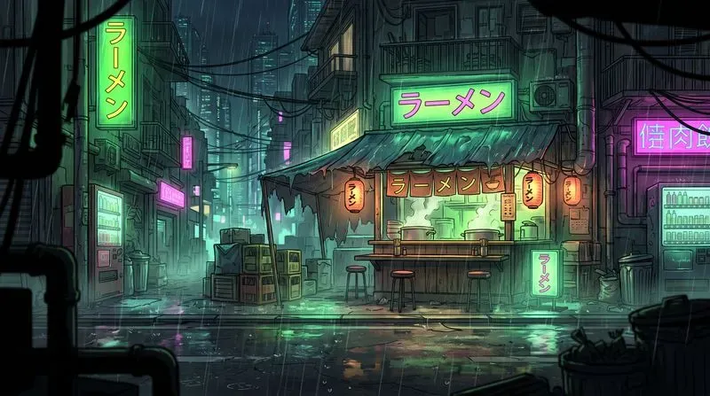 Neon Beat Em Up Game Backgrounds