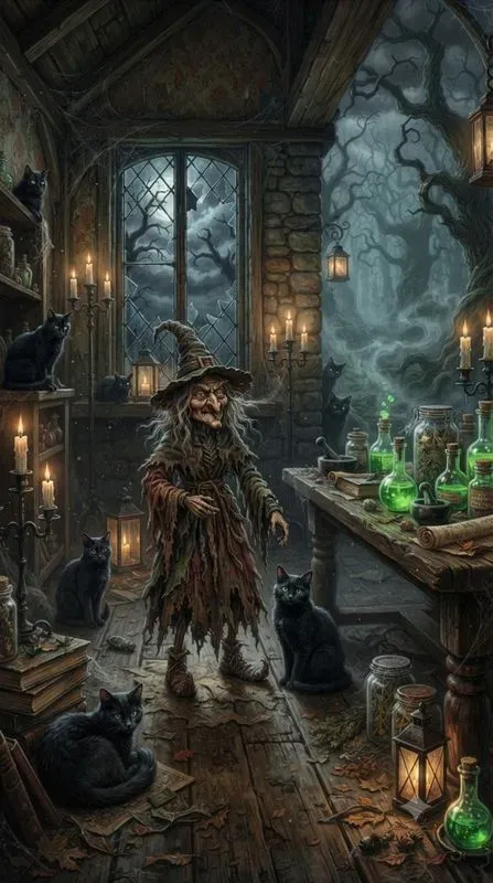 Haunted Vintage Halloween Illustrations