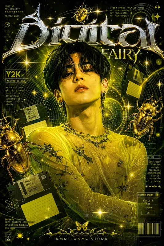 Y2k Cyber Fairy Collage Posters