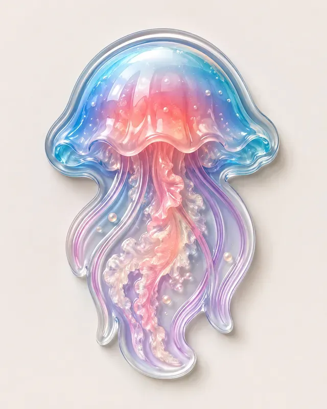 Gel Sticker Relics Glossy 3D Stickers