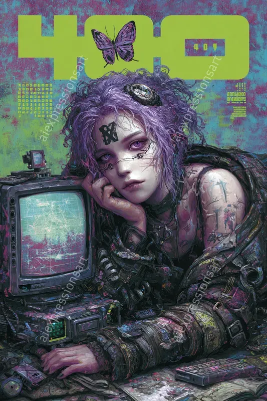 90s Manga Glitch Art