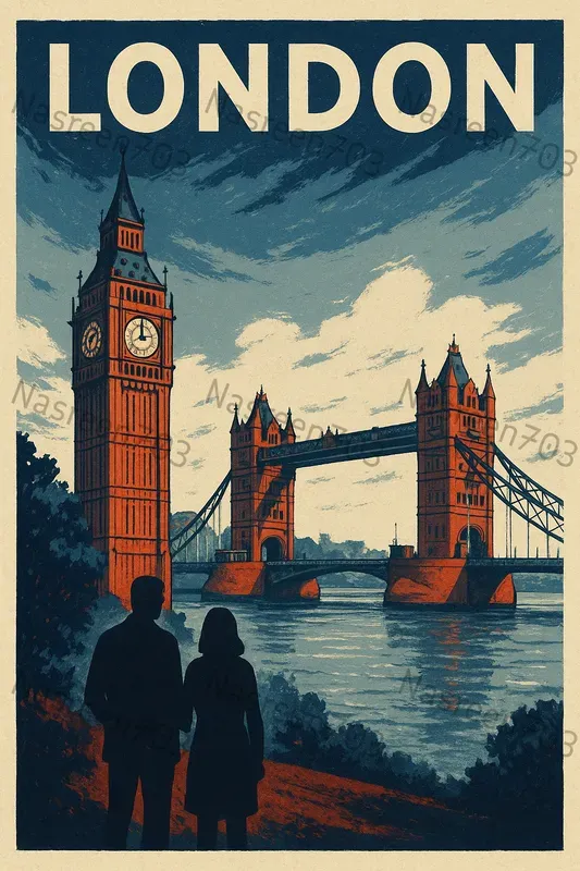 Vintage Travel Poster Illustrations