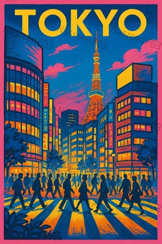 Vintage Travel Poster Illustrations