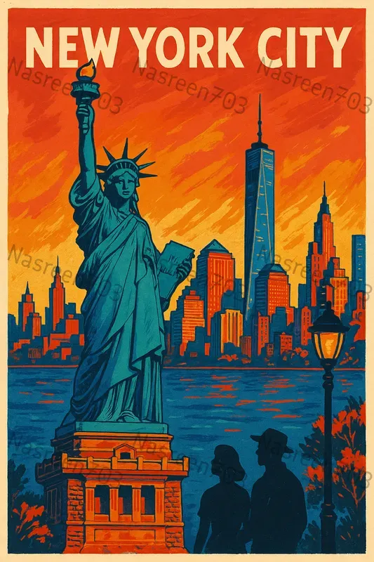 Vintage Travel Poster Illustrations