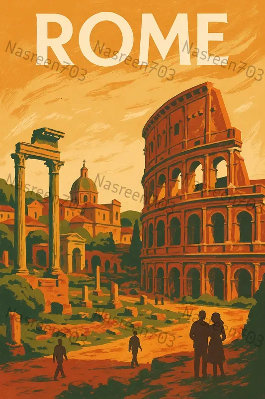 Vintage Travel Poster Illustrations