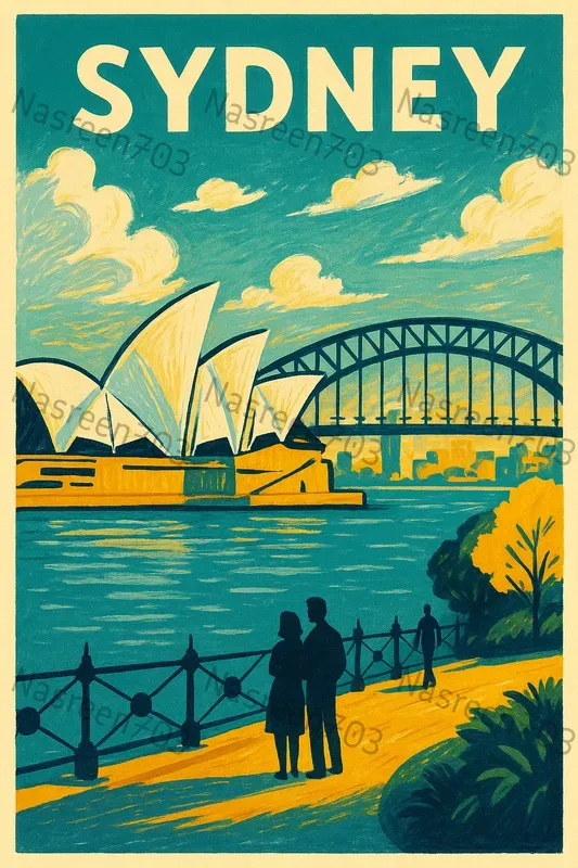 Vintage Travel Poster Illustrations