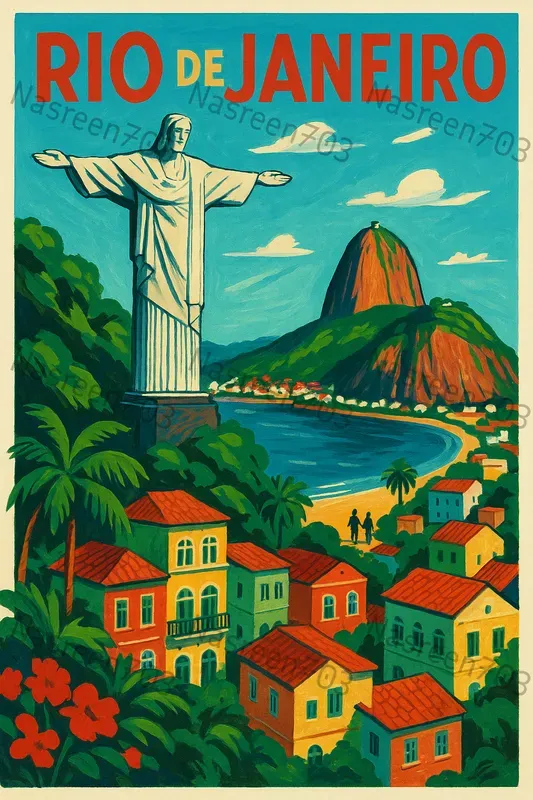 Vintage Travel Poster Illustrations