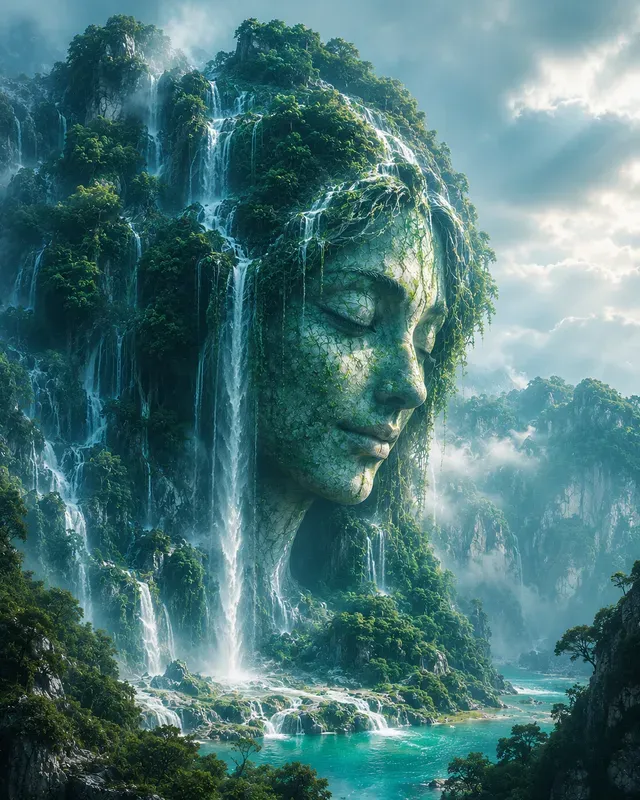 Surreal Hill Face Artwork Creators