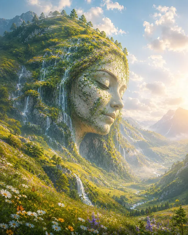Surreal Hill Face Artwork Creators