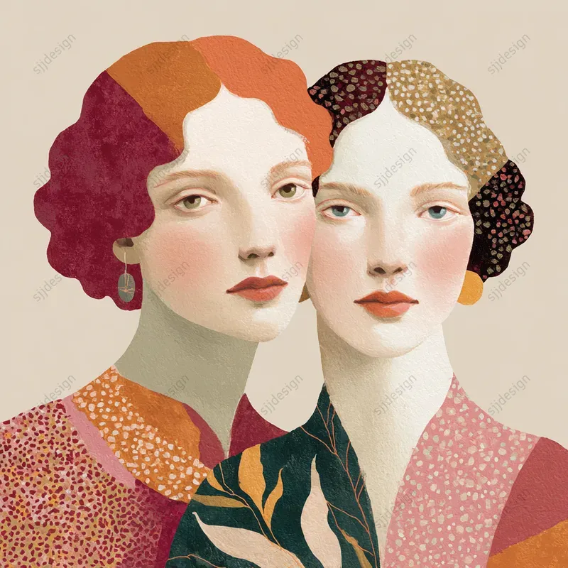 Romantic Folk Character Art