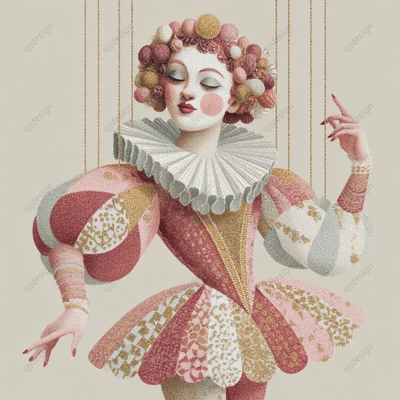 Romantic Folk Character Art