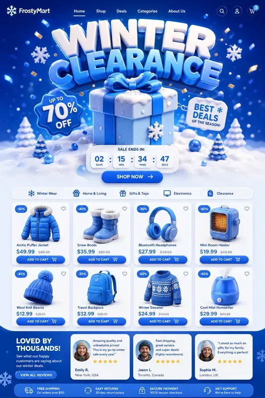 3D Landing Page UI Design Assets