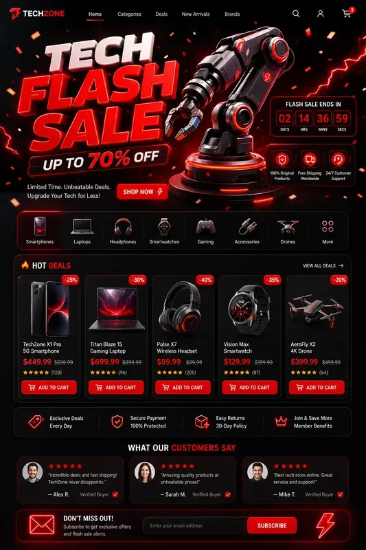 3D Landing Page UI Design Assets