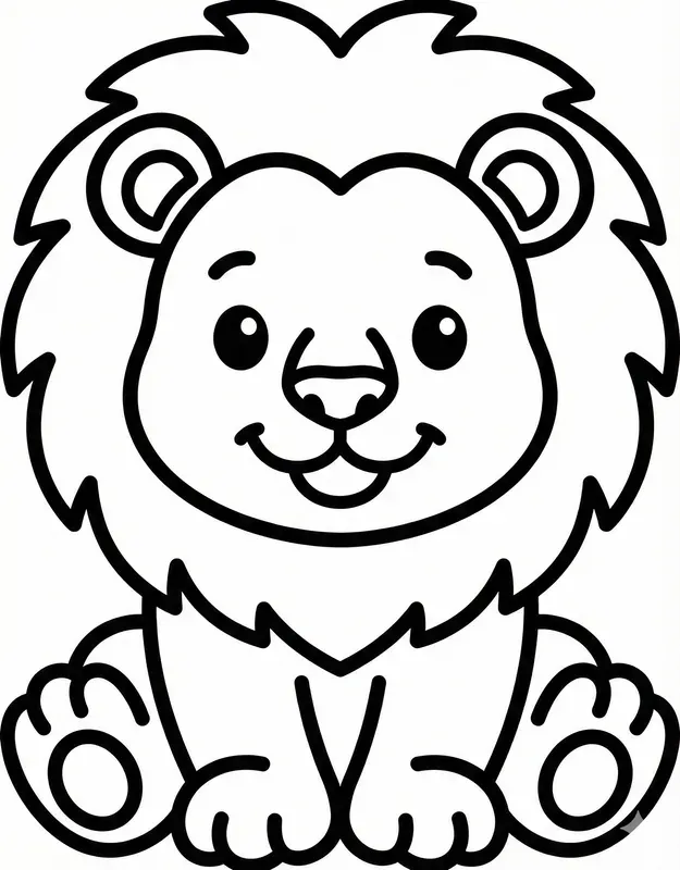 Cute Animal Coloring Pages For Kids