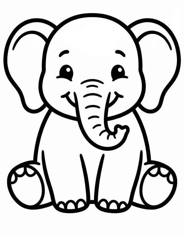 Cute Animal Coloring Pages For Kids
