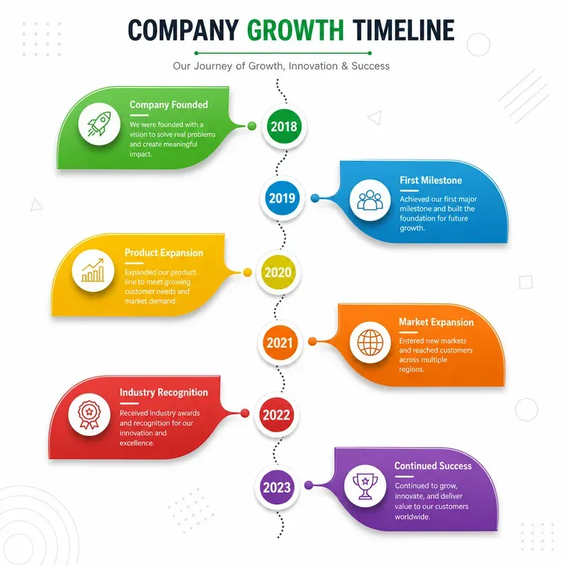 Curved Timeline Infographics