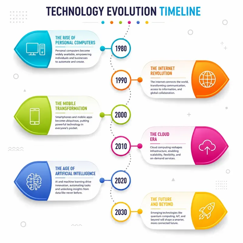 Curved Timeline Infographics