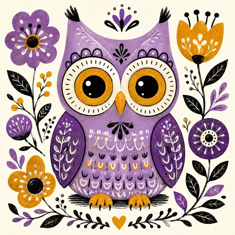 Whimsical Folk Animal Characters
