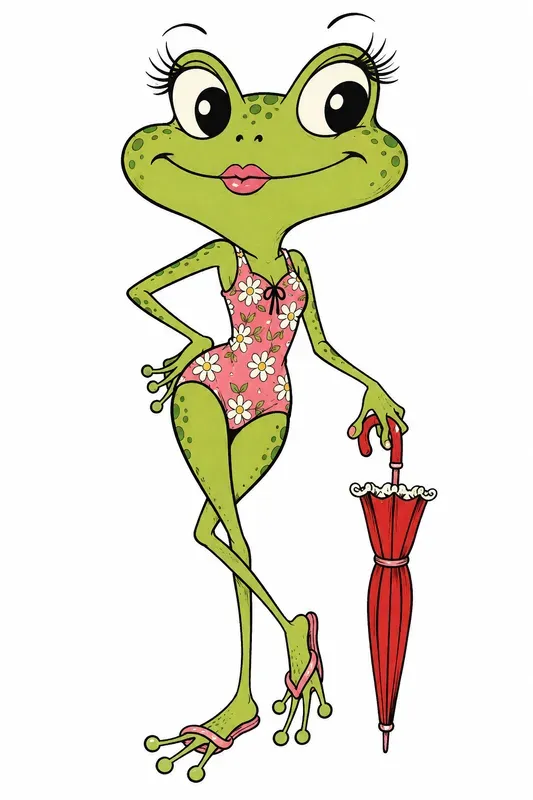 Whimsical Cartoon Animal Poses