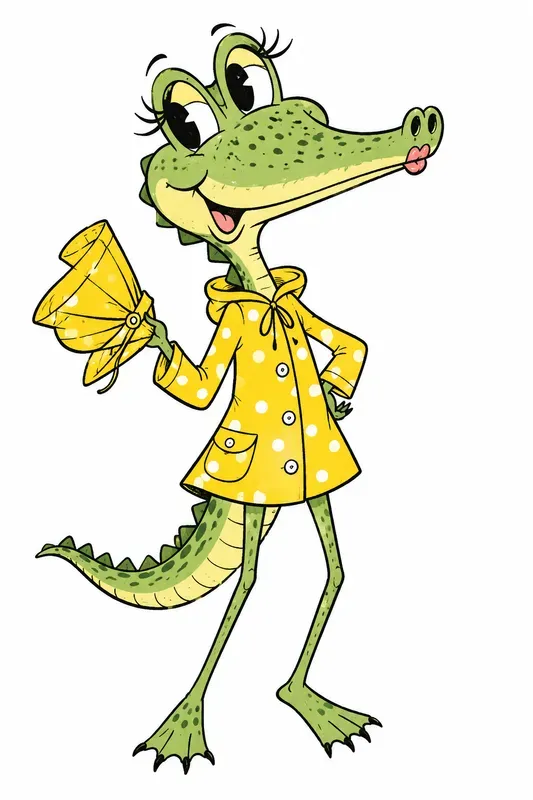 Whimsical Cartoon Animal Poses
