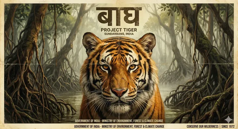 Vintage Indian Wildlife Posters