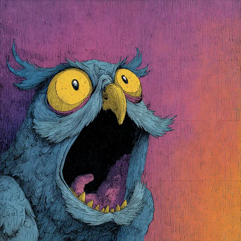 Wild Animal Portraits Purple And Orange