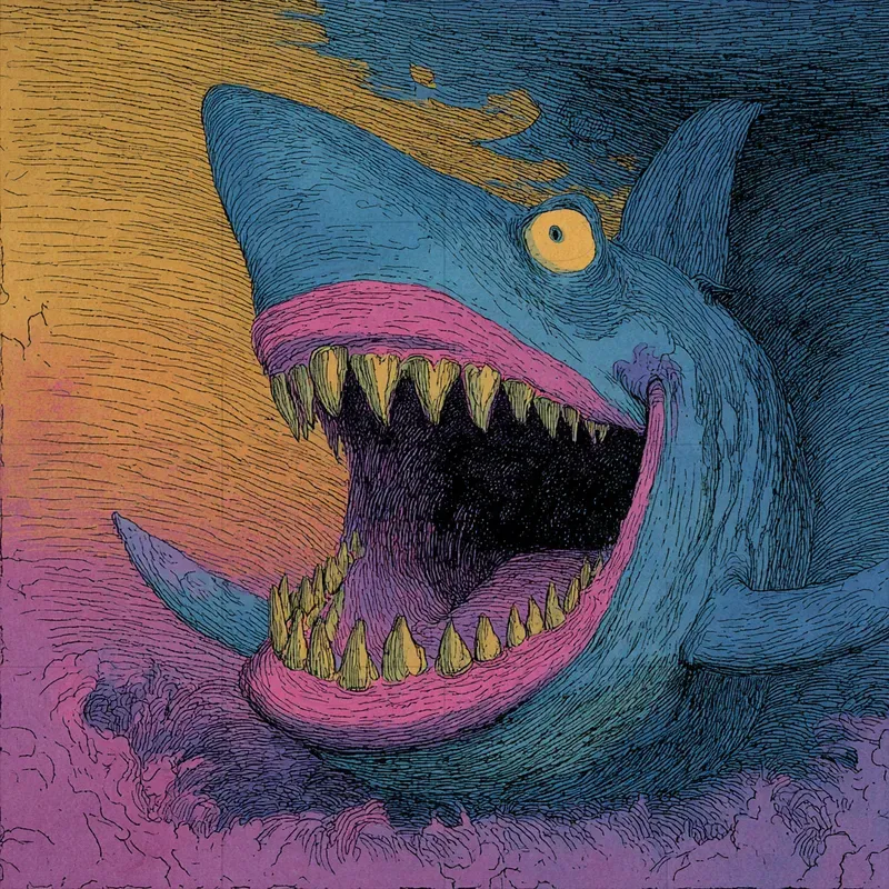 Wild Animal Portraits Purple And Orange