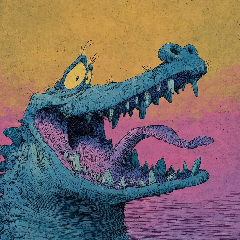 Wild Animal Portraits Purple And Orange