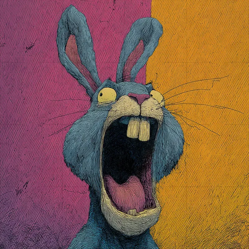 Wild Animal Portraits Purple And Orange