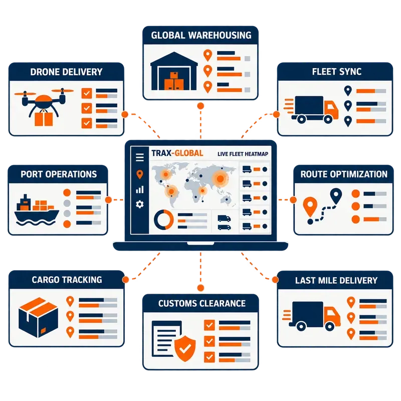 Saas Logistics Supply Chain Vector UIs