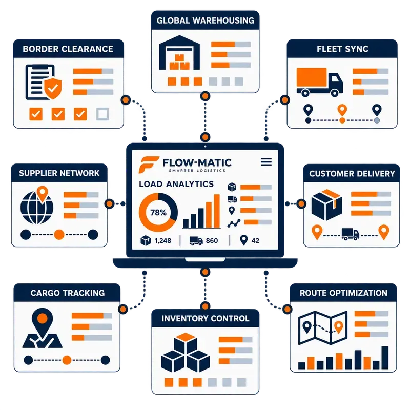 Saas Logistics Supply Chain Vector UIs