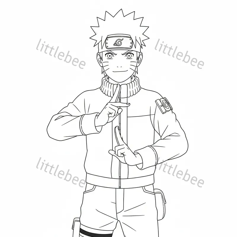 Simple Anime Character Line Sketches