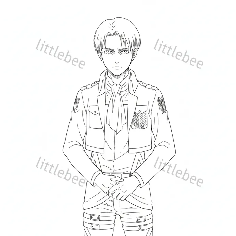 Simple Anime Character Line Sketches