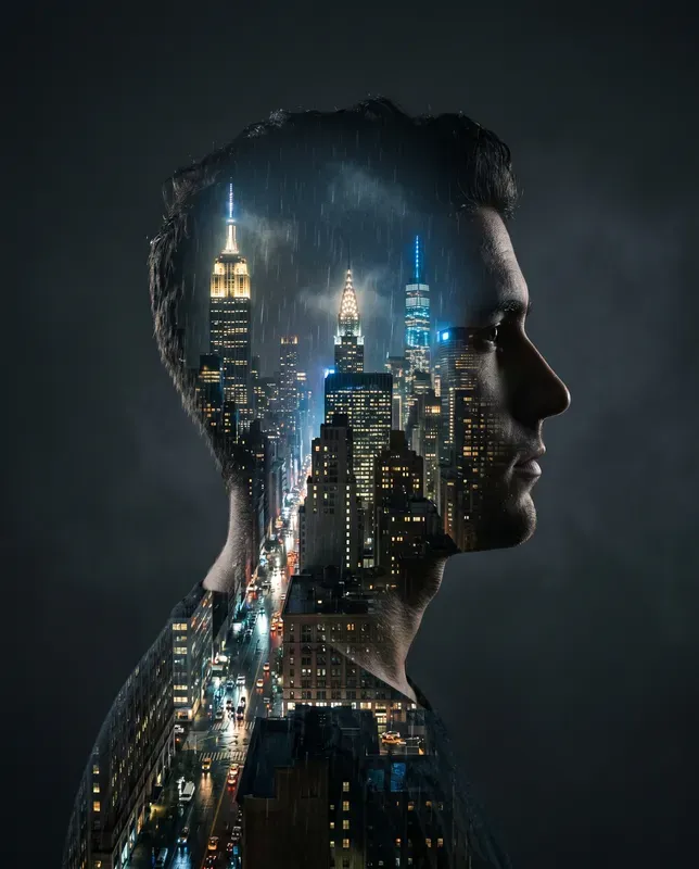 Surreal Double Exposure Portrait Masters