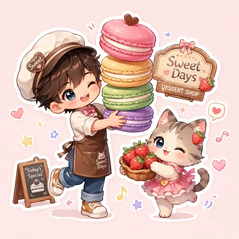 Dreamy Kawaii Mini Character Stickers