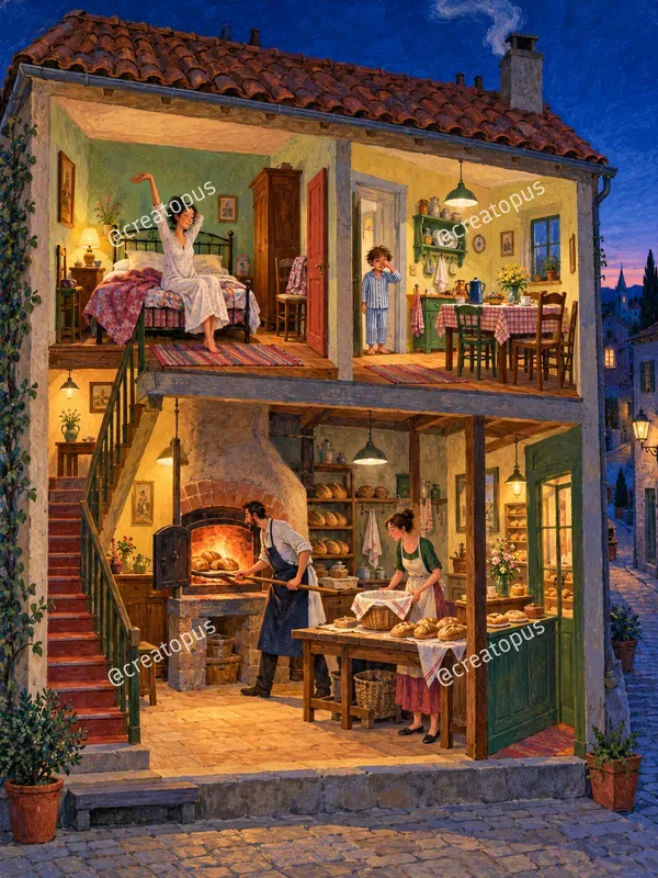 Colorful Cutaway Story Art Prints