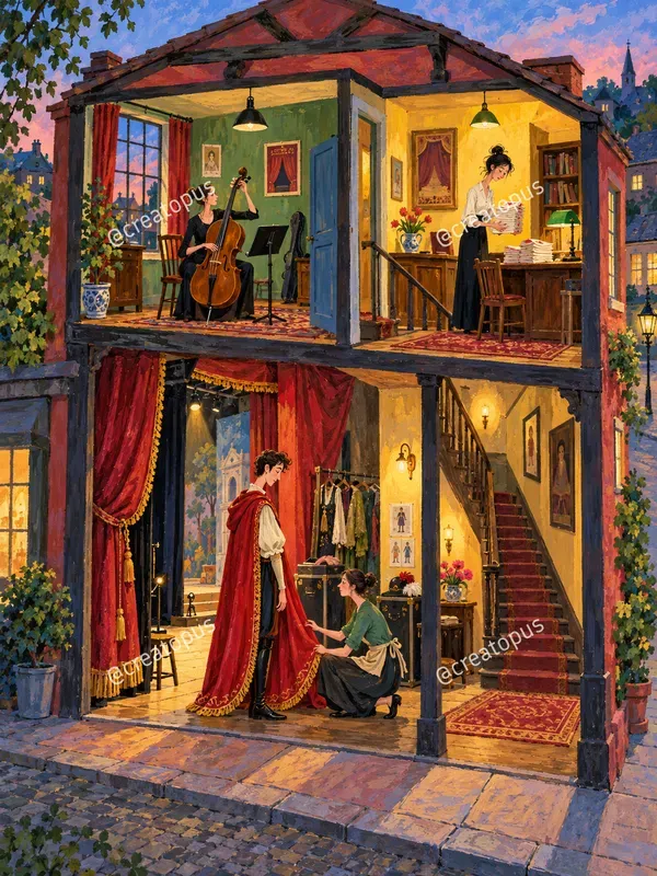 Colorful Cutaway Story Art Prints