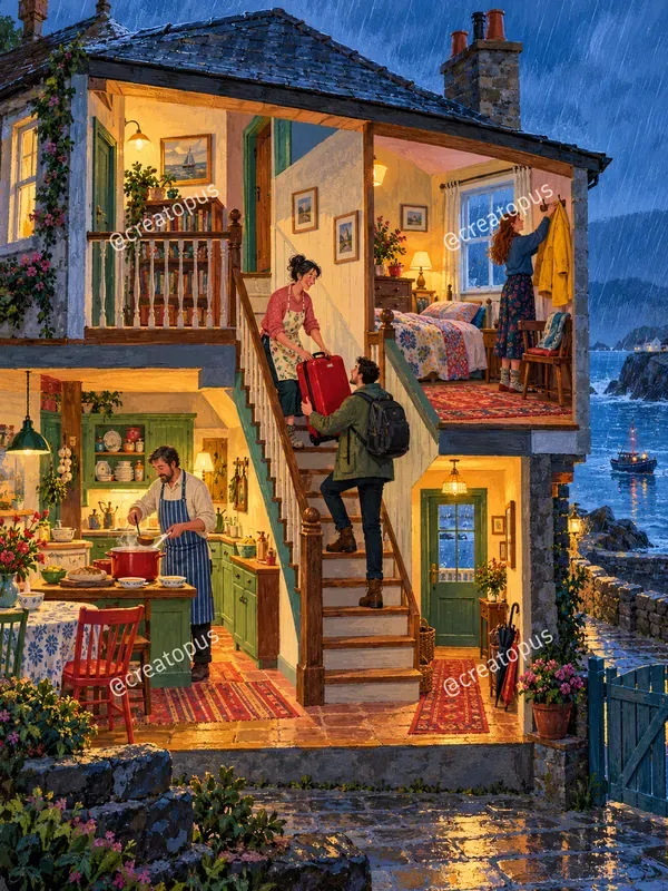 Colorful Cutaway Story Art Prints