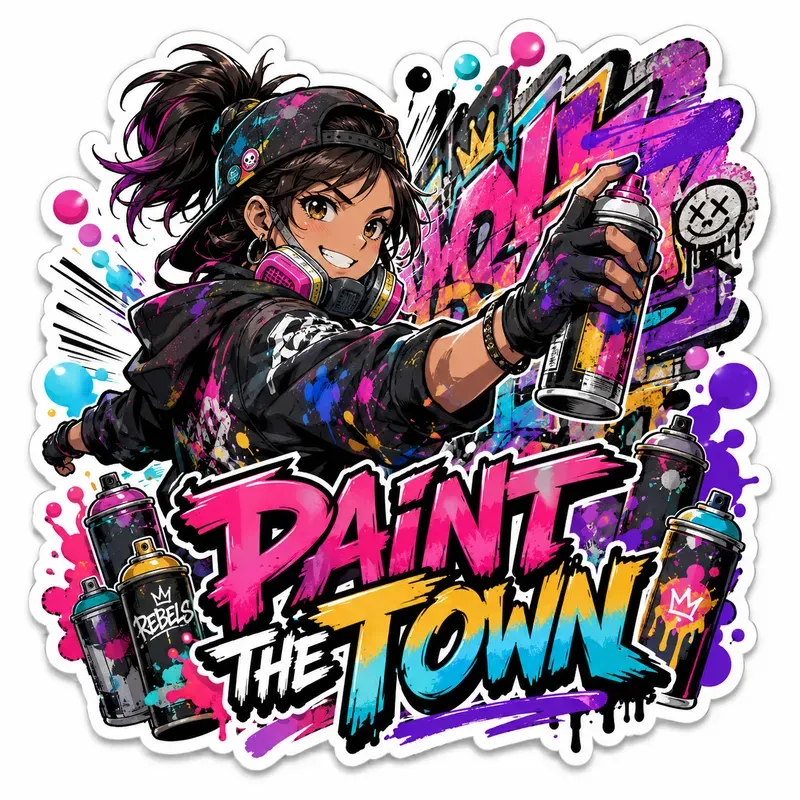 Dynamic Action Sticker Mascot Generator