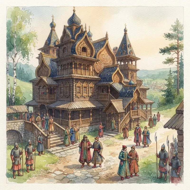 Ancient Russia Watercolor Illustrations
