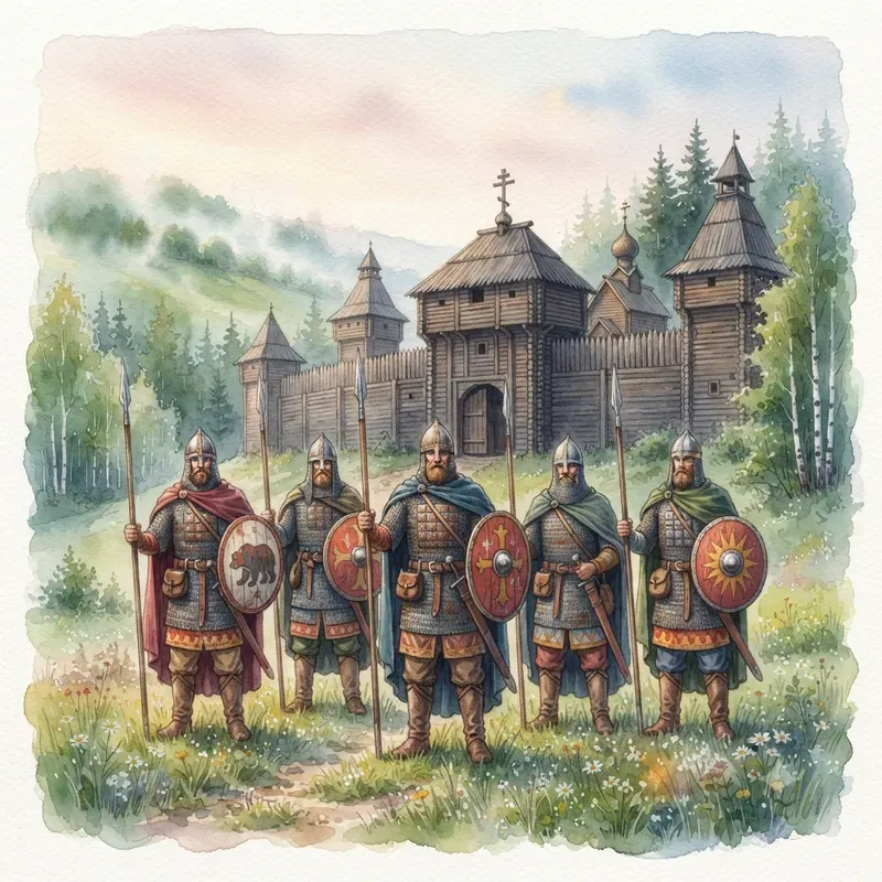 Ancient Russia Watercolor Illustrations