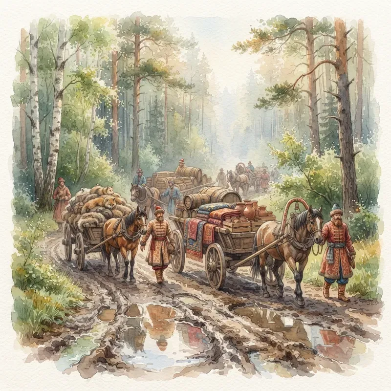 Ancient Russia Watercolor Illustrations