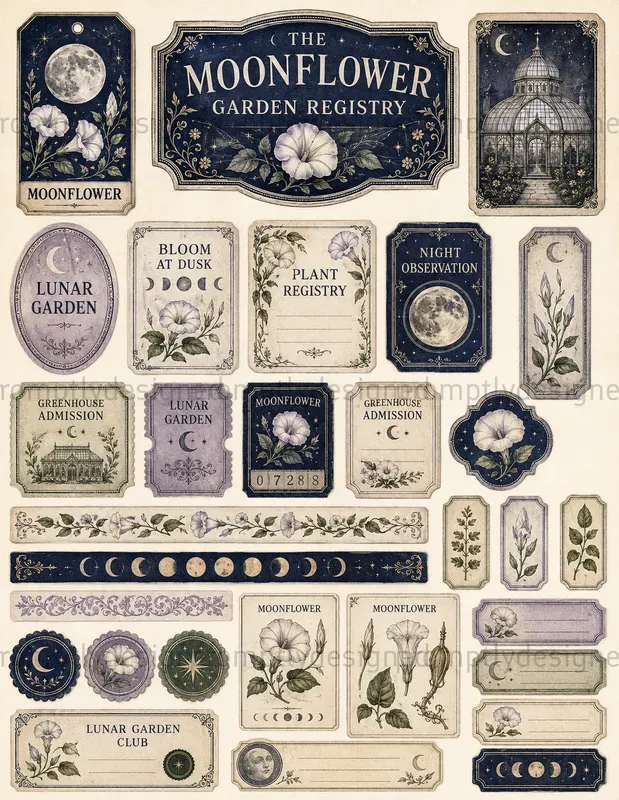 Haunted Botanical Halloween Scraps