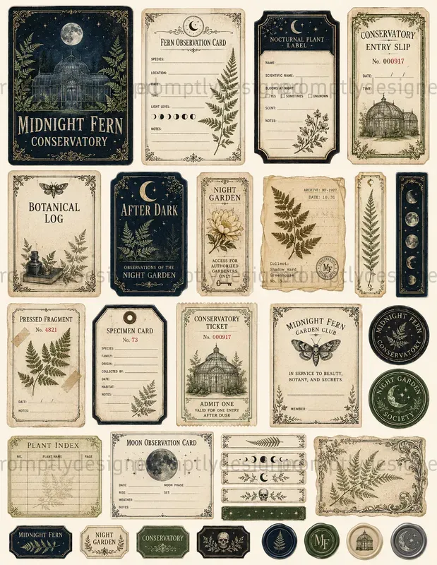 Haunted Botanical Halloween Scraps