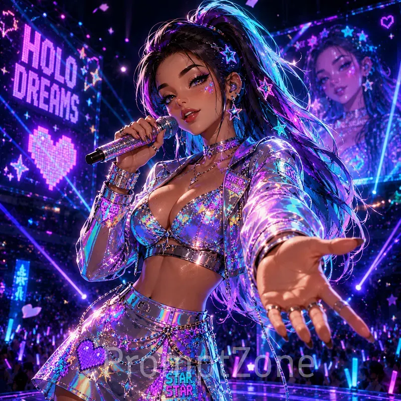 Neon Anime Glam Characters