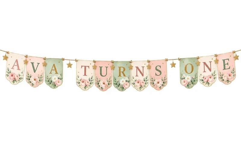 Birthday Name Bunting Banner Printables
