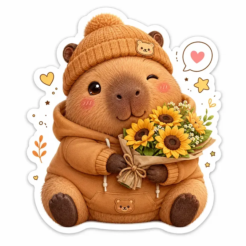 Cute Cozy Animal Stickers