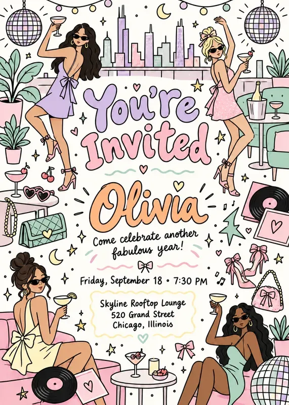 Trendy Party Invitations