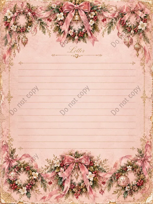 Pink Coquette Christmas Journal Pages